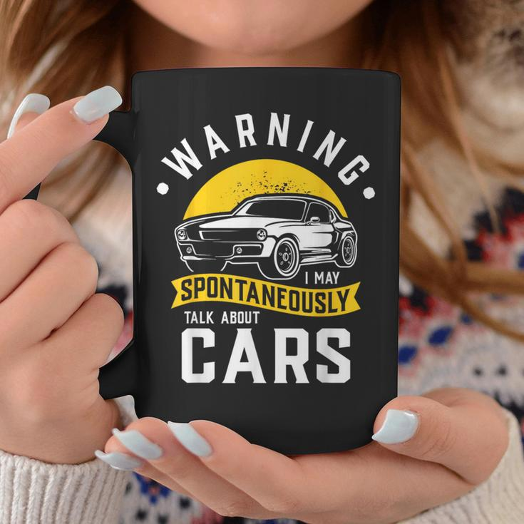 Warning I May Spontaneously Talk About Cars Car Enthusiast Coffee Mug Unique Gifts