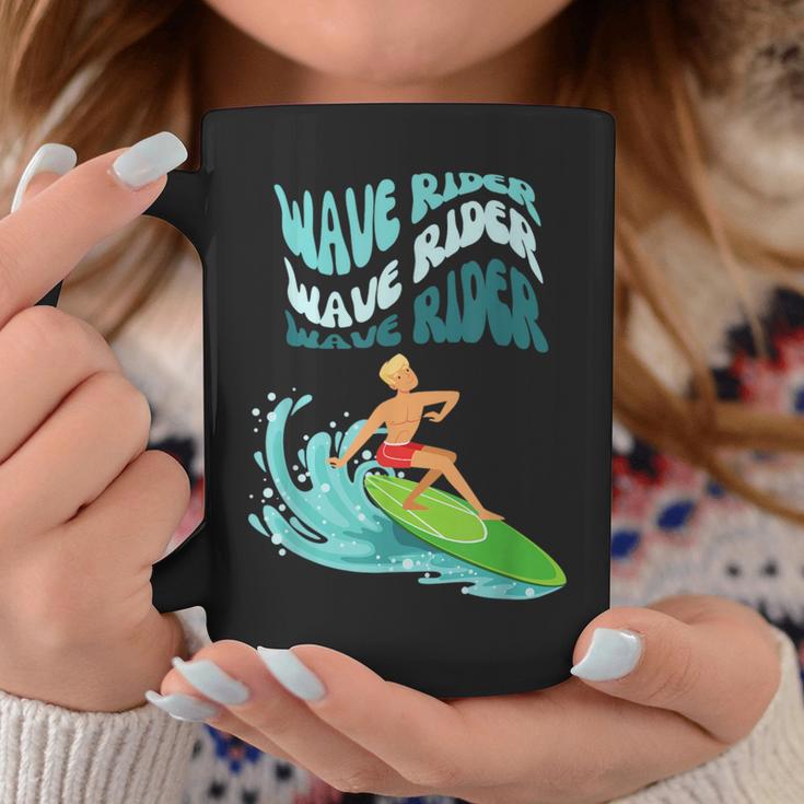 Wave Rider Surf Beach Day Hippie Wavey Retro 70S Surfer Boy Coffee Mug Unique Gifts