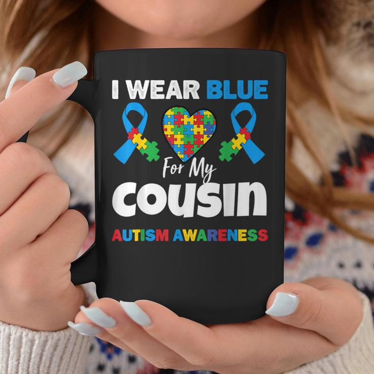 I Wear Blue For My Cousin Autism Awareness Support Coffee Mug Funny Gifts