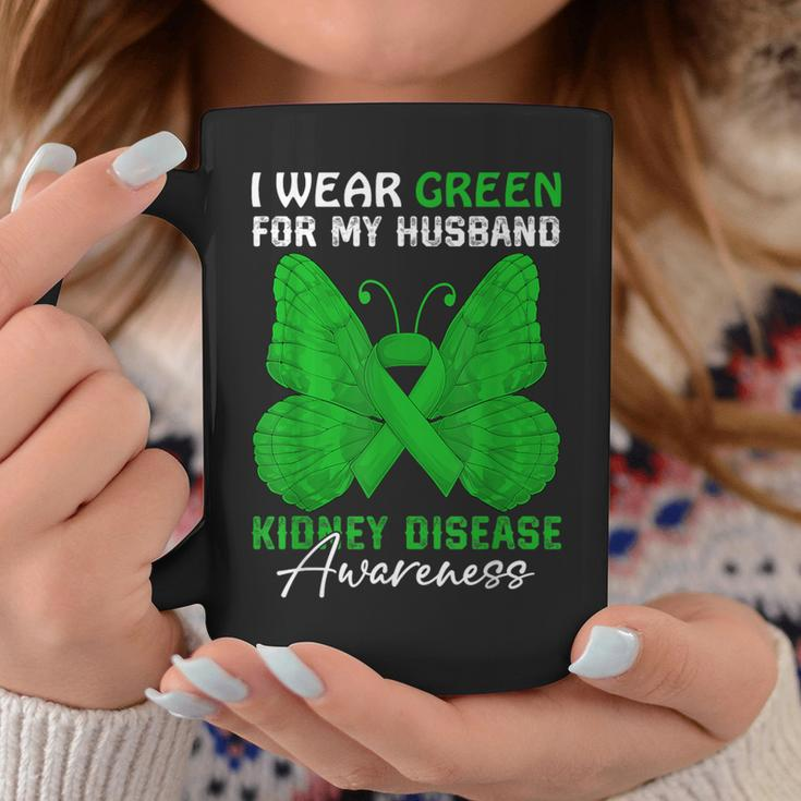 I Wear Green For My Husband Kidney Disease Awareness Day Coffee Mug Unique Gifts