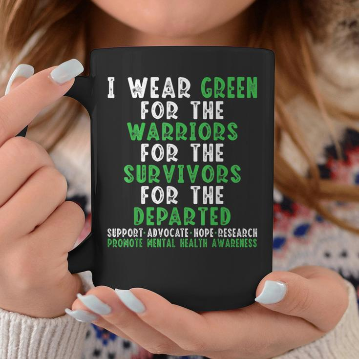 I Wear Green For The Warriors Mental Health Awareness Month Coffee Mug Personalized Gifts