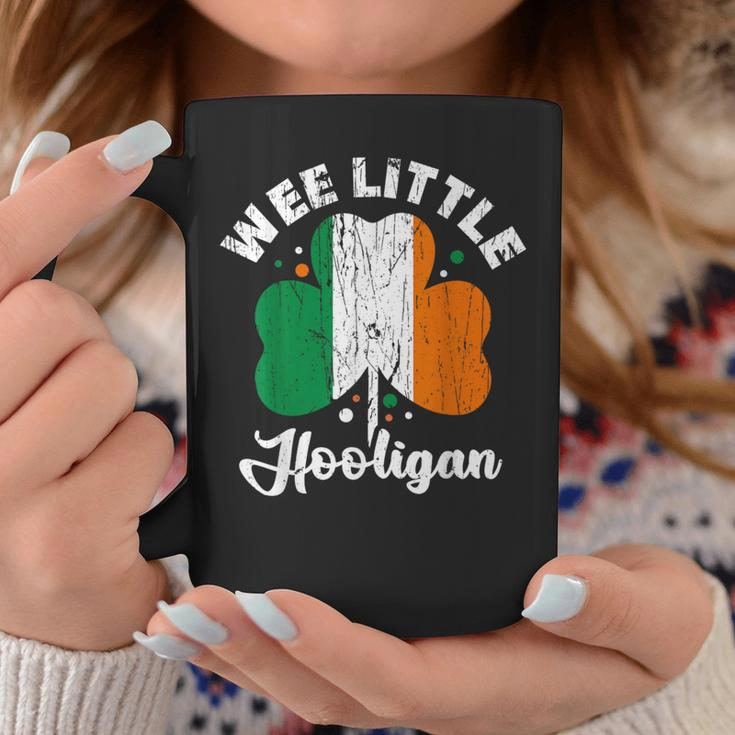 Wee Little Hooligans Irish Clovers Shamrocks Vintage Coffee Mug Funny Gifts