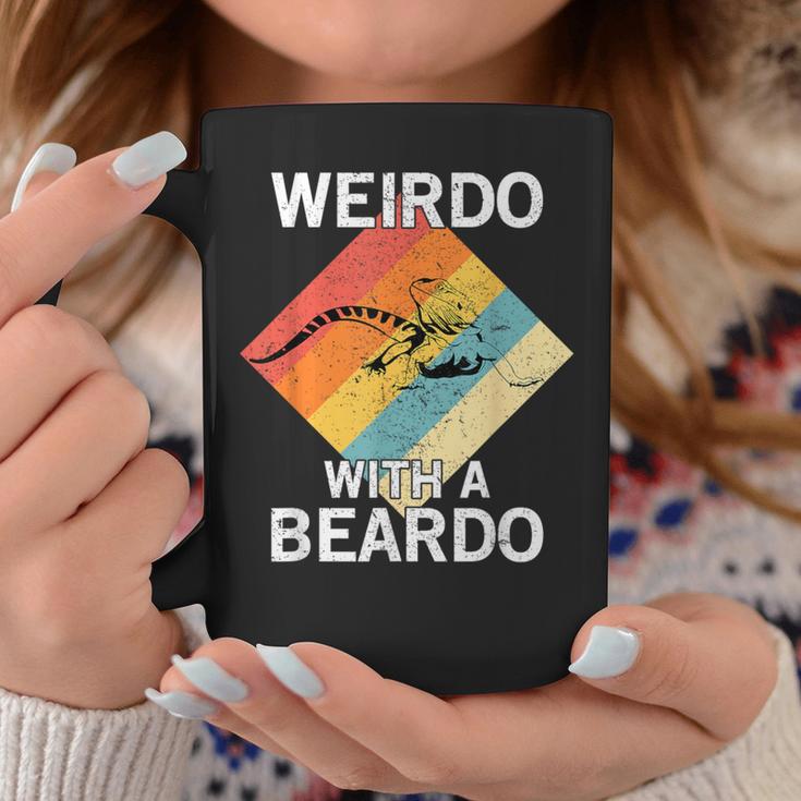 Weirdo With A Beardo Retro Vintage Bearded Dragon Coffee Mug Unique Gifts