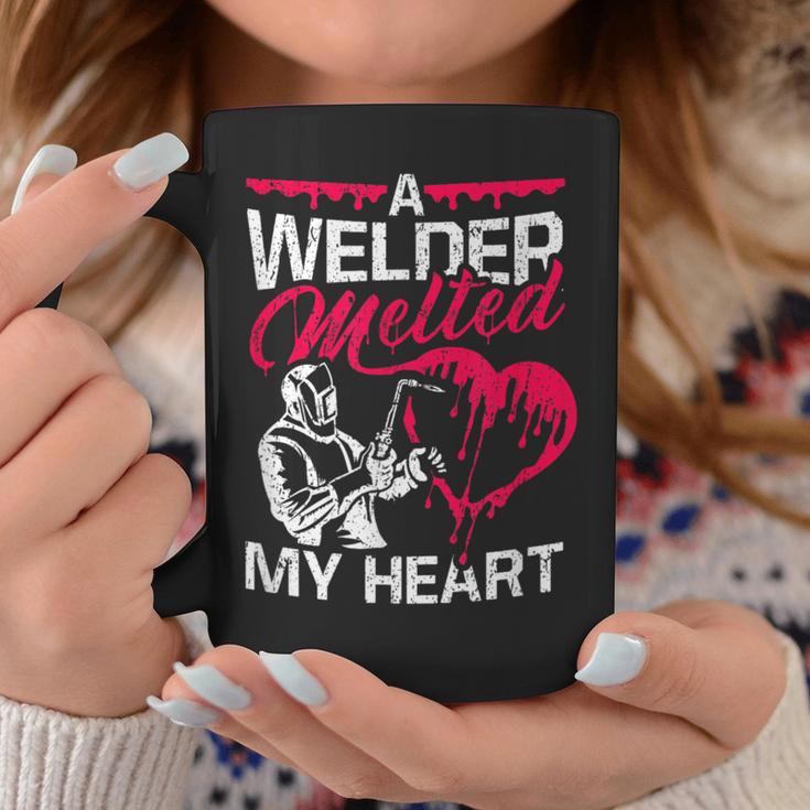 A Welder Melted My Heart Welding Lover Wife Coffee Mug Unique Gifts