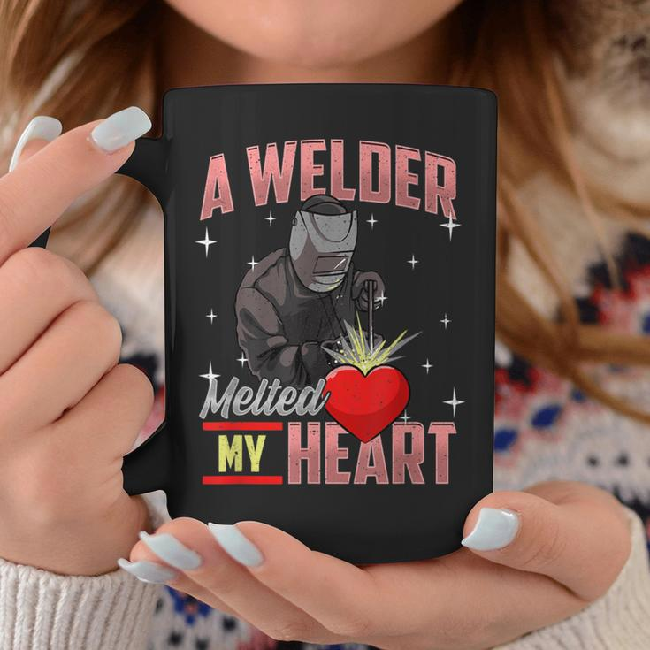 Welder Wife A Welder Melted My Heart Welder Girlfriend Coffee Mug Unique Gifts