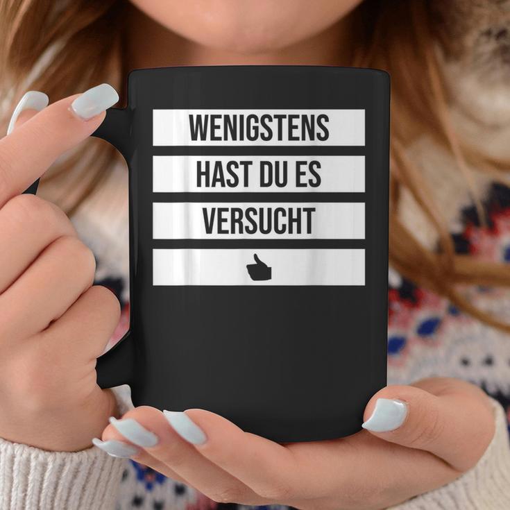 Wenigstens Hast Du Es Versucht Thumb Comfort Prize Loser Tassen Lustige Geschenke