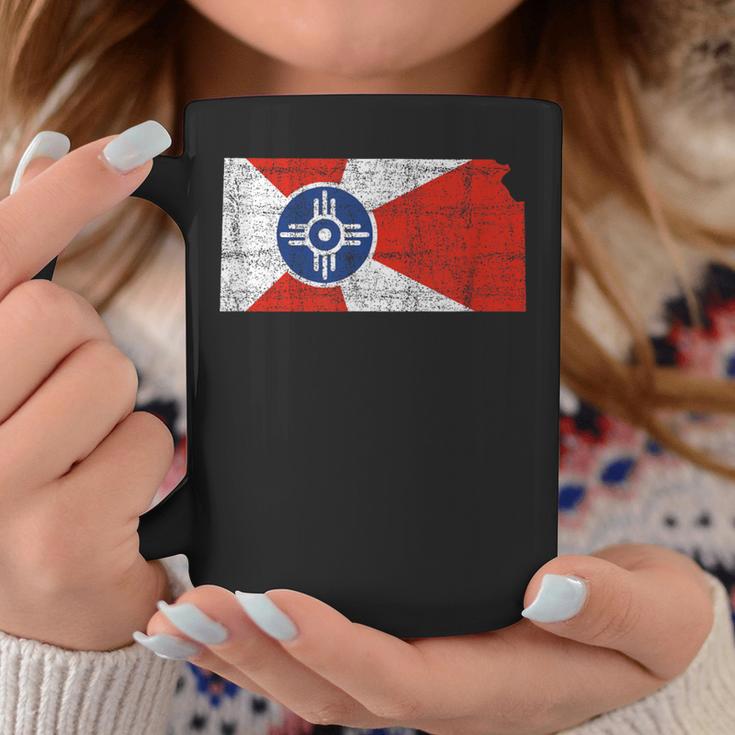 Wichita Kansas Flag Distressed Wichita Kansas Coffee Mug Unique Gifts