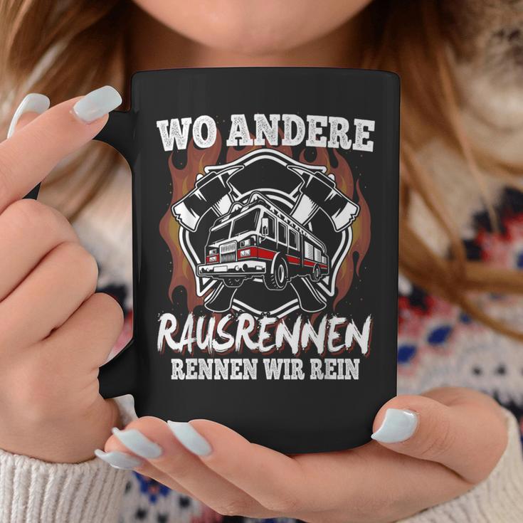 Wo Andere Rausrennen Wir Rein Feuerwehr Tassen Lustige Geschenke