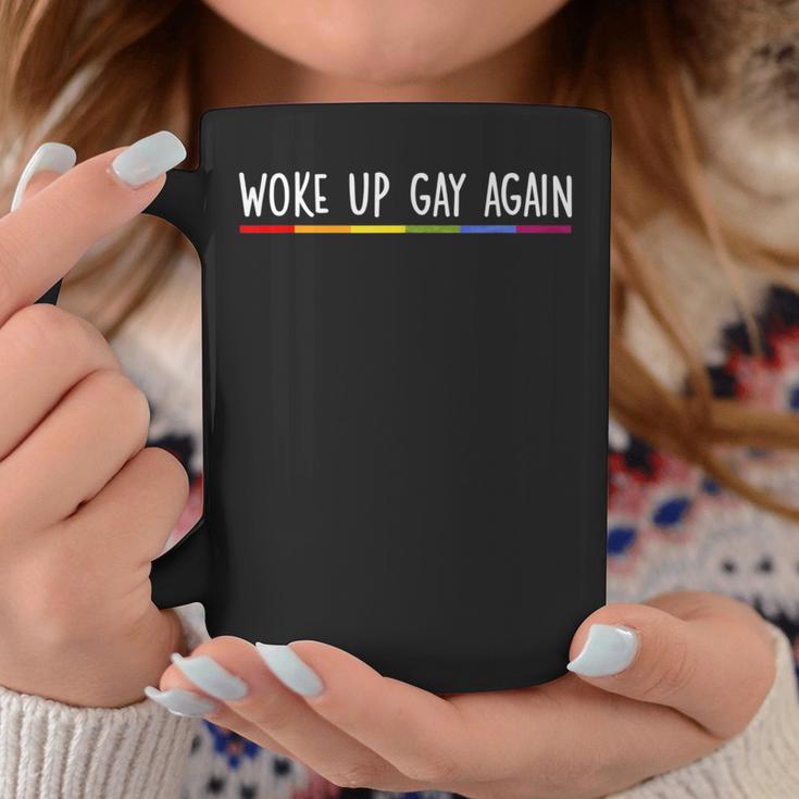 Woke Up Gay Again Rainbow Gay Pride Lgbtq Quote Saying Meme Coffee Mug Unique Gifts