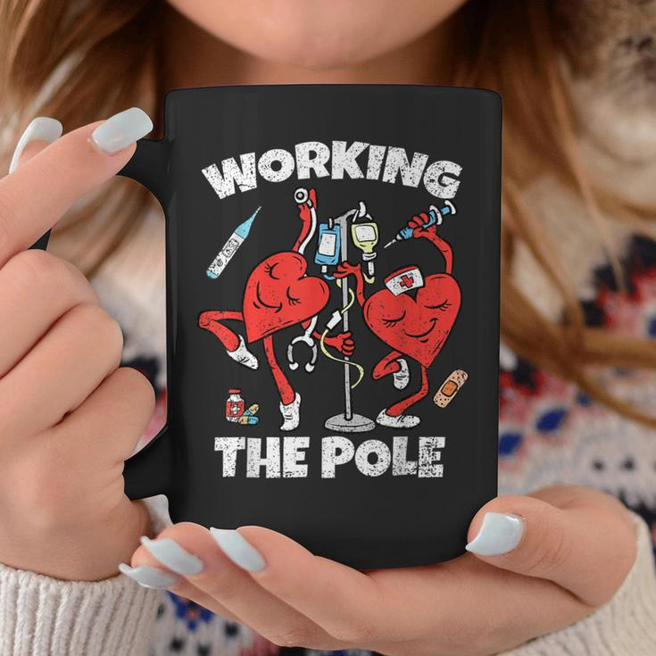 Working The Pole Valentines Day Nurse Wife Rn Coffee Mug Unique Gifts
