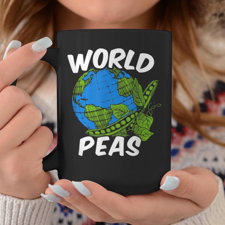 World Peas Pun Peace On Earth Globe Pea Pods Coffee Mug Unique Gifts