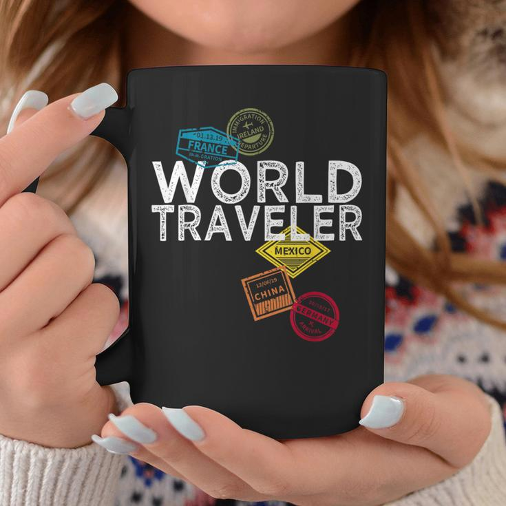 World Traveler Passport Stamp For And Women Coffee Mug Unique Gifts