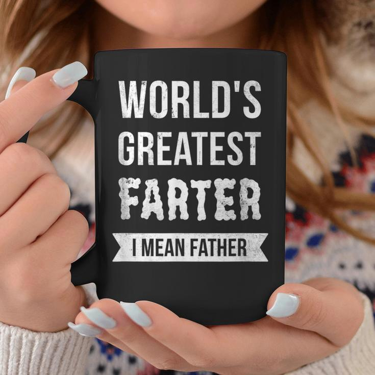 World's Greatest Farter I Mean Father Dad Vintage Look Coffee Mug Unique Gifts
