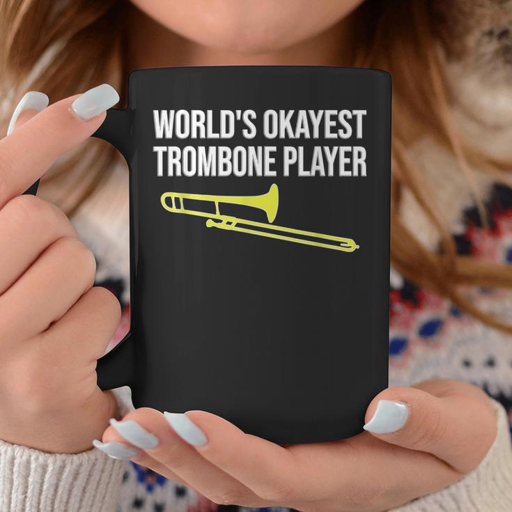 World's Okayest Trombone Player Trombone Coffee Mug Unique Gifts