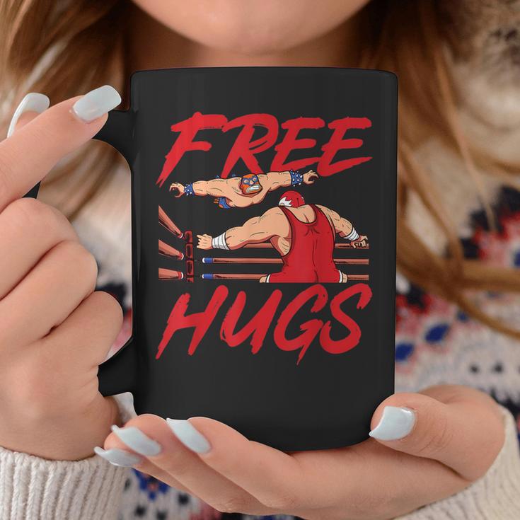 Wrestling Wrestler Free Hugs Coffee Mug Unique Gifts