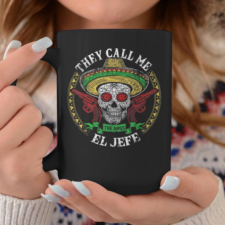 They Call Me Boss El Jefe Mexican Sugar Skull Cinco De Mayo Coffee Mug Unique Gifts
