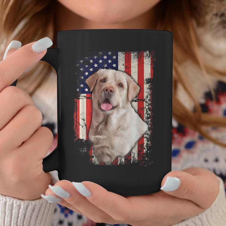 Yellow Labrador Labs Patriotic American Flag Dog 4Th Of July Coffee Mug Unique Gifts