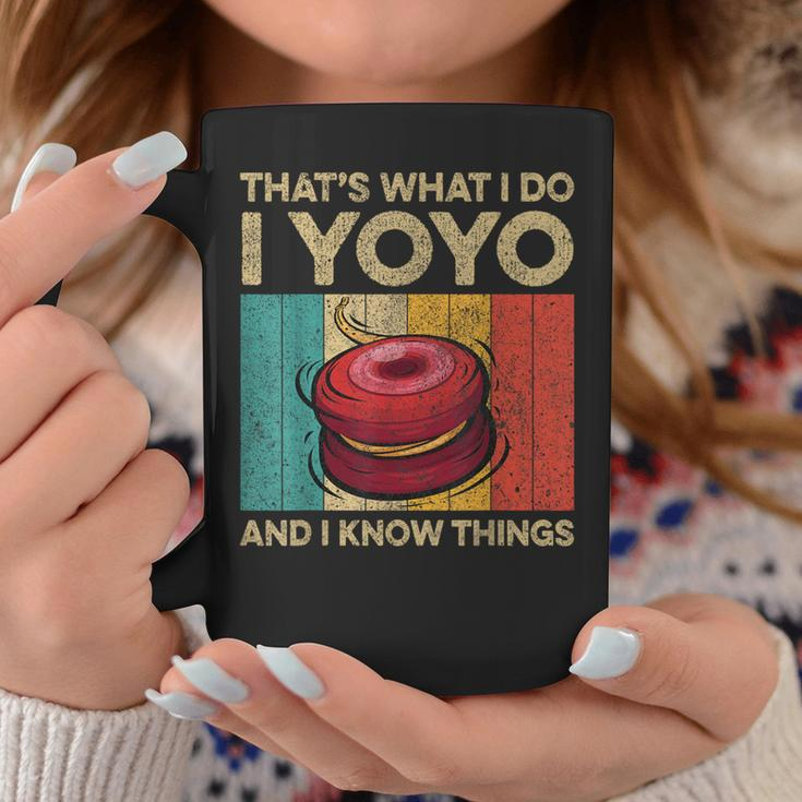 I Yoyo And I Know Things Vintage Yoyo Coffee Mug Funny Gifts