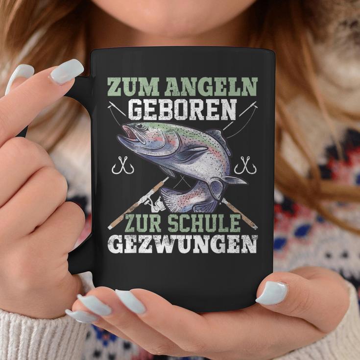 Zum Angeln Geboren Zur Schule Zwzwungen Trout Angler Tassen Lustige Geschenke