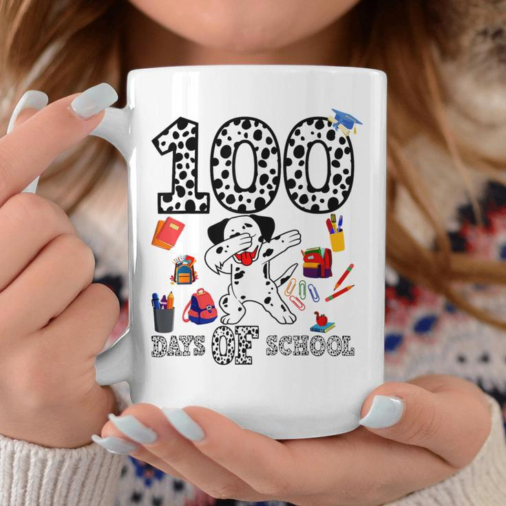 100 Days Smarter Of School Dabbing Dalmatian Dog Teachers Coffee Mug Unique Gifts