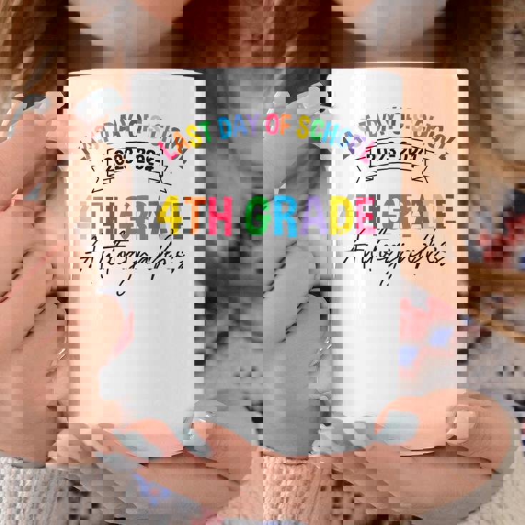 2023-2024 Last Day Of School Autograph 4Th Grade Graduation Coffee Mug Personalized Gifts