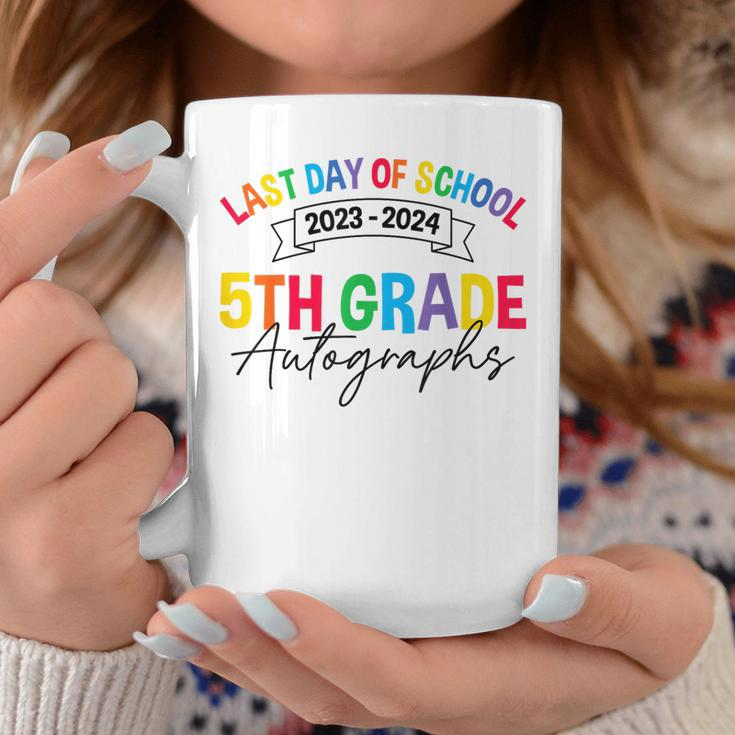2023-2024 Last Day Of School Autograph 5Th Grade Graduation Coffee Mug Funny Gifts