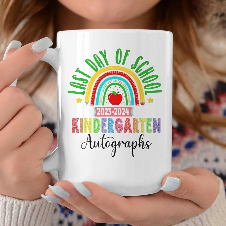 2024 Last Day Of School Autograph Kindergarten Graduation Coffee Mug Funny Gifts
