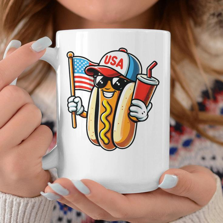 4Th Of July Hotdog Sunglasses American Flag Usa Patriotic Coffee Mug Unique Gifts