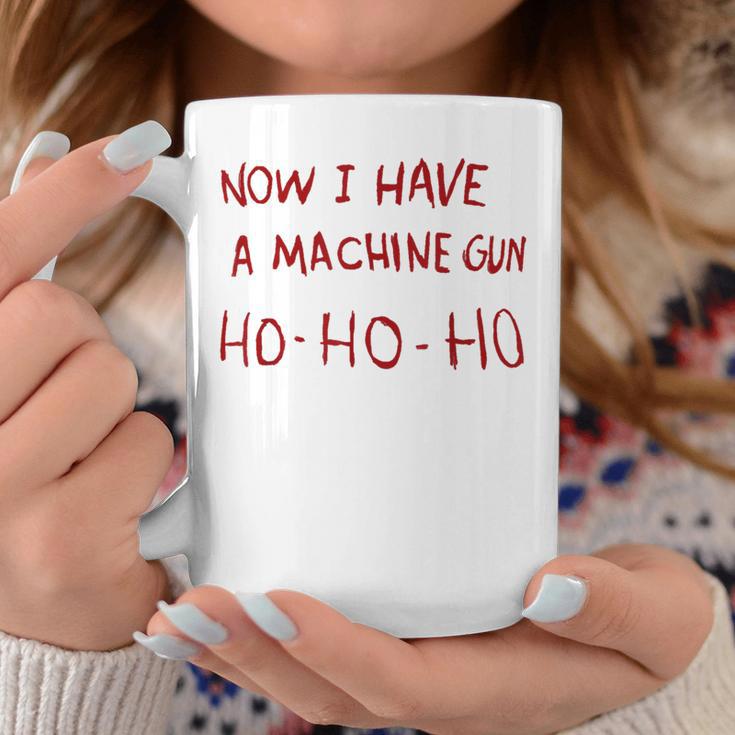 Ahora Tengo Una Ametralladora Ho Ho Ho Taza de café Regalos divertidos