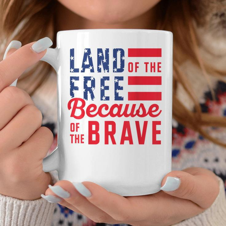 America Land Of The Free Because Of The Brave Retro Coffee Mug Unique Gifts