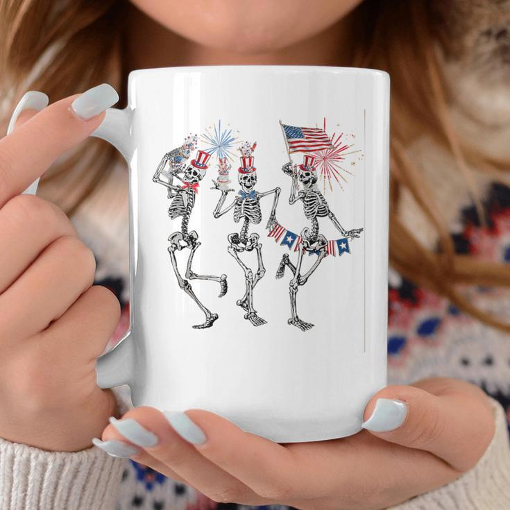 American Flag Dancing Skeleton 4Th Of July Skeleton Coffee Mug Unique Gifts