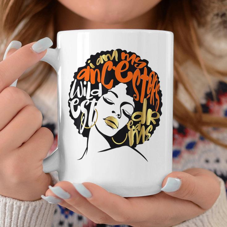 Ancestors Wildest Dreams Afro Orange Coffee Mug Unique Gifts