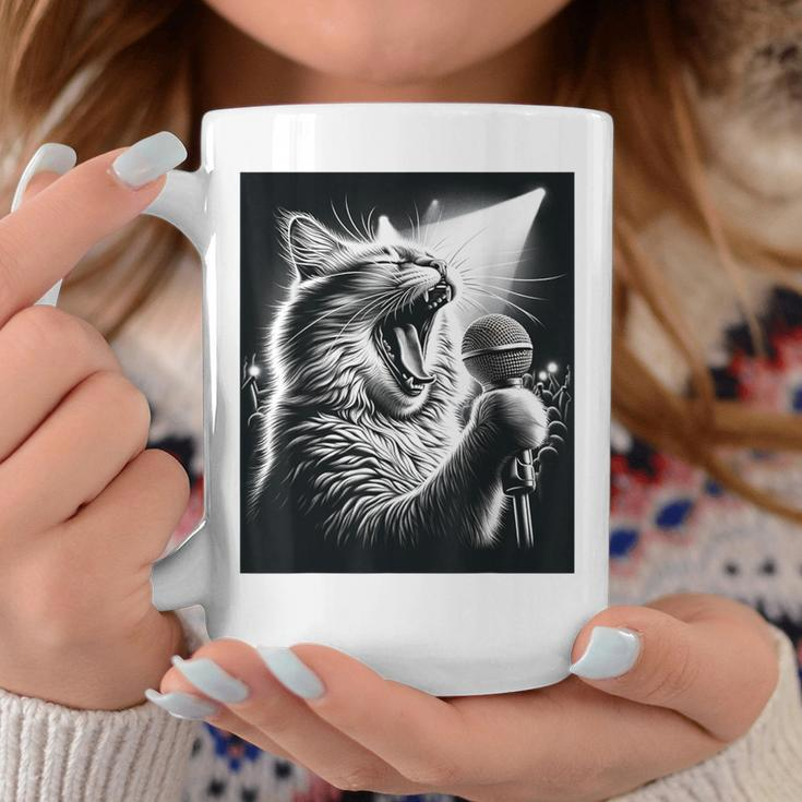 Band Musician Vocalist Singer Cat Singing Coffee Mug Unique Gifts