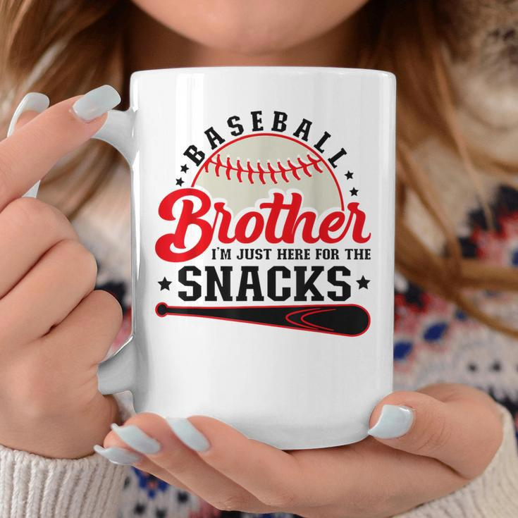 Baseball Brother I'm Just Here For The Snacks Coffee Mug Funny Gifts