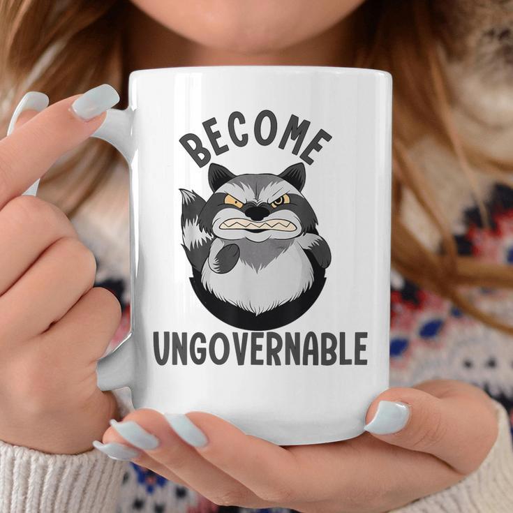 Become Ungovernable Raccoon Face Meme Opossum Lover Coffee Mug Unique Gifts