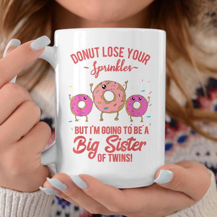 Big Sister Of Twins Baby Announcement Twin Girls Baby Reveal Coffee Mug Unique Gifts