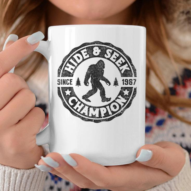 Bigfoot Hide And Seek Champion Sasquatch Retro Vintage Coffee Mug Personalized Gifts