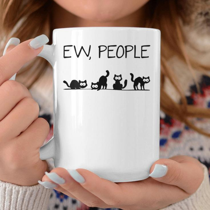 Black Cat Ew People Meow Mom And Dad Cat Lovers Coffee Mug Unique Gifts