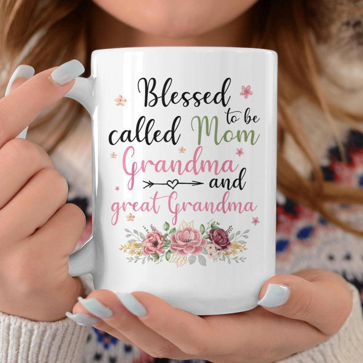 Blessed To Be Called Mom Grandma And Great Grandma Coffee Mug Funny Gifts
