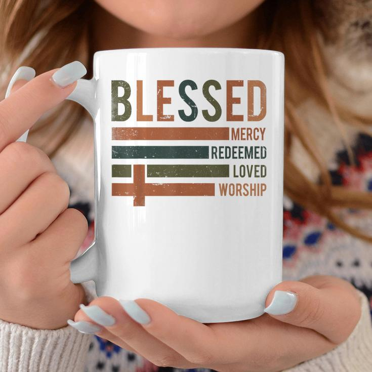Blessed Mercy Redeemed Loved Worship Coffee Mug Unique Gifts