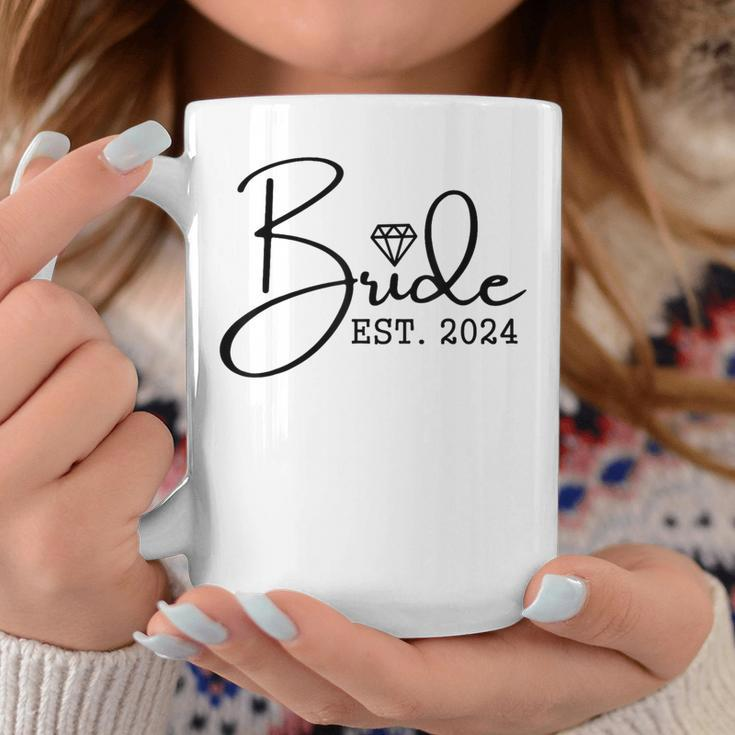 Bride Est 2024 Fiancée Mrs Wife Bachelorette Party Wedding Coffee Mug Funny Gifts