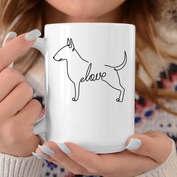 Bull Terrier Dogs Love Love Single Line Tassen Lustige Geschenke