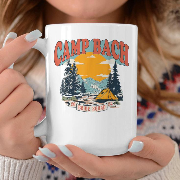 Camp Bach Bride Squad 2024 Retro Camping Bachelorette Party Coffee Mug Funny Gifts