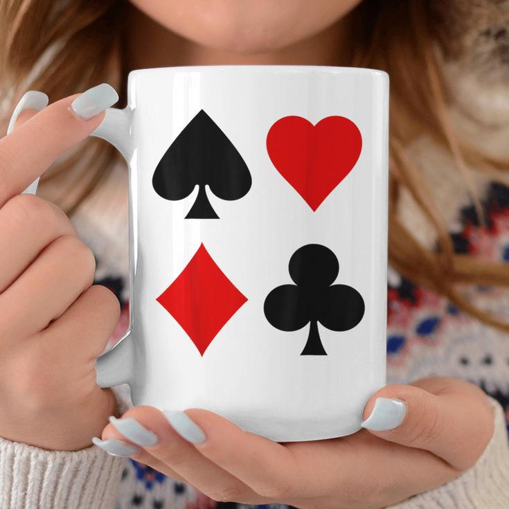 Cartes À Jouer Symboles Diamants Pique Clubs Coeurs Couleurs Tasse Cadeaux drôles