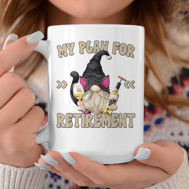 Cat And Wine Gnome Grandpa Retirement Plan For Cat Dad Coffee Mug Unique Gifts