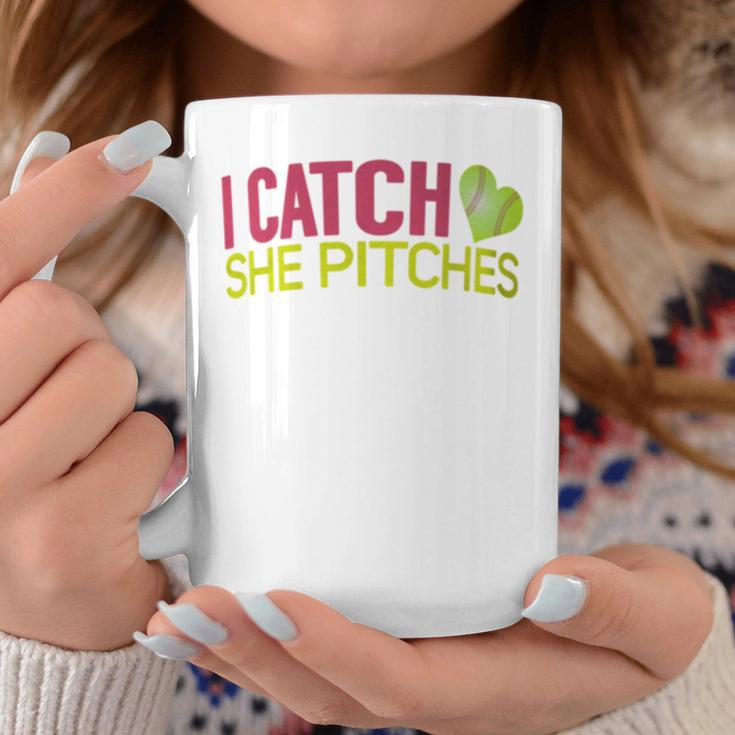 I Catch She Pitches BaseballFor Couples Coffee Mug Unique Gifts