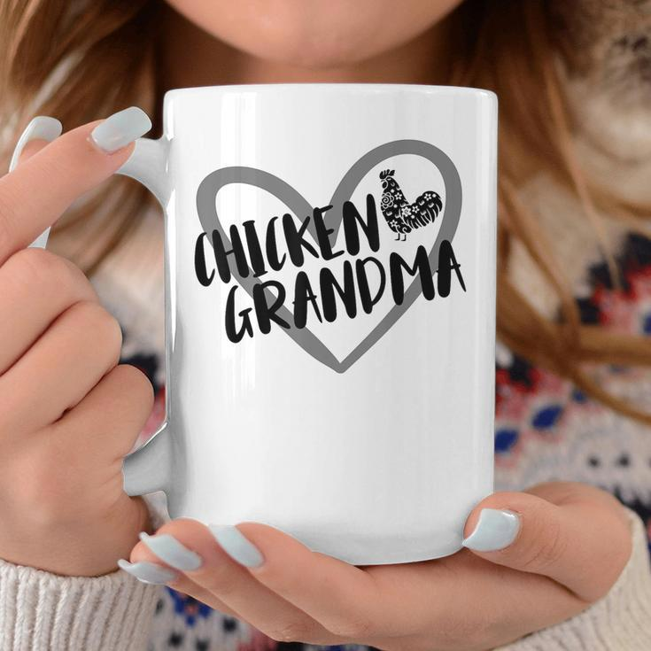 Chicken Grandma Heart Farmer Chicken Lover Coffee Mug Funny Gifts