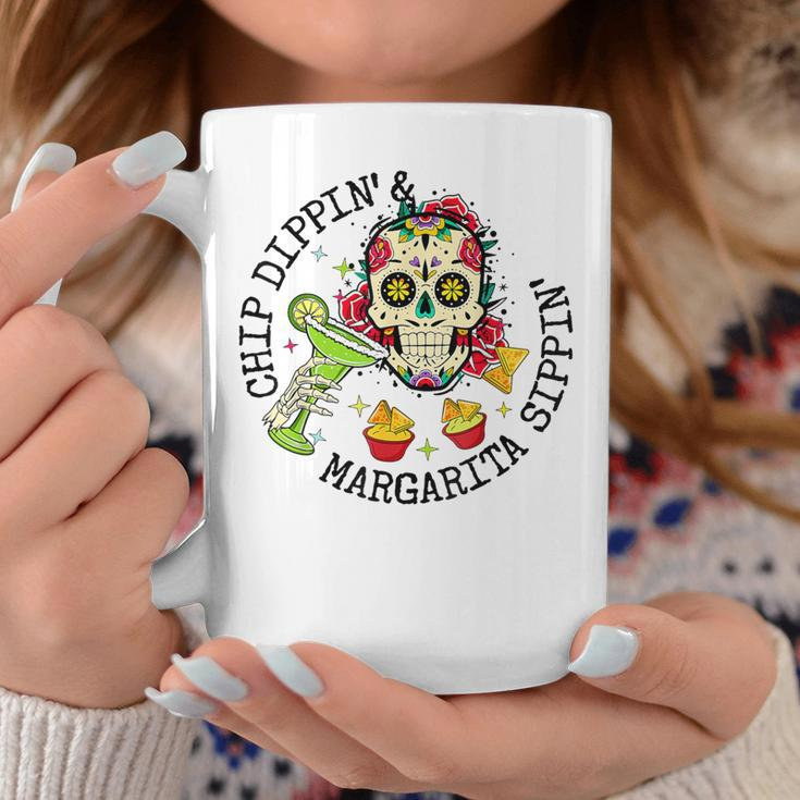 Chip Dippin Margarita Sippin Skull Skeleton Coffee Mug Unique Gifts