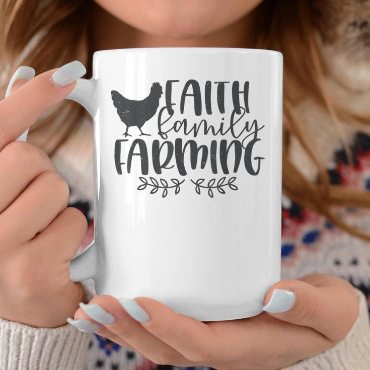 Christian Faith Family Farming Farm Chicken Coffee Mug Unique Gifts