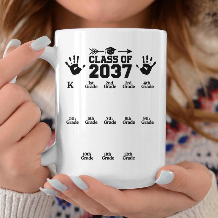 Class Of 2037 Grow With Me Handprint Pre-K 12Th Grade Coffee Mug Unique Gifts